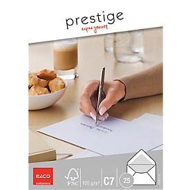 Enveloppe format C7 Prestige Elco, avec rabat pointu