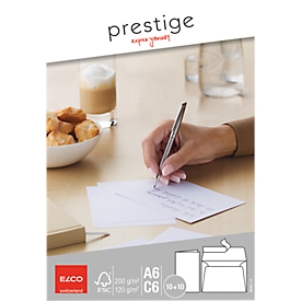 Enveloppes avec carte double-volet format A6/C6 Prestige Elco