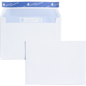 Enveloppes blanches. 114 x 162 mm (C6), 100 g/m²,sans fenêtre, 500 pièces