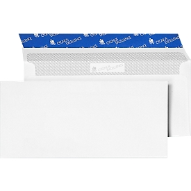 Enveloppes blanches, 80 g/m², 110 x 220 mm (DL), sans fenêtre, paquet de 500 pièces