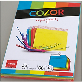 Enveloppes Color C6 Elco 5 coloris assortis