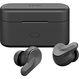 EPOS ADAPT E1, écouteurs tout-en-un, Hybrid Active Noise Cancelling, IntelligentFit, certifié MS Teams, Made for iPhone, noir