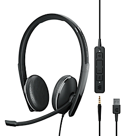 EPOS I SENNHEISER On-Ear ADAPT 165T USB II, USB A, prise jack 3,5 mm, binaural, pliable, optimisé UC & certifié Microsoft Teams, noir 