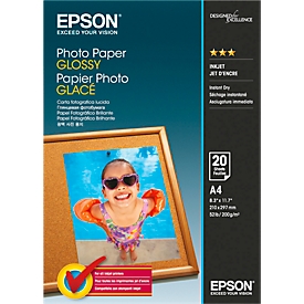 EPSON Fotopapier Photo Paper Glossy, DIN A4, 20 Blatt