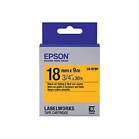 Epson LabelWorks LK-5YBP - Schwarz auf Gelb - Rolle (1,8 cm x 9 m)