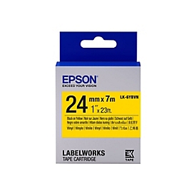 Epson LK-6YBVN - Vinyl - Schwarz auf Gelb - Rolle (2,4 cm x 7 m) 1 Kassette(n) Etikettenband - für LabelWorks LW-1000, LW-300, LW-400, LW-600, LW-700, LW-K400, LW-Z700, LW-Z710, LW-Z900
