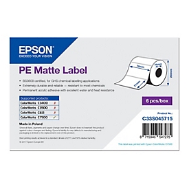 Epson PE - Matt - 76 x 51 mm 2310 Etikett(en) (1 Rolle(n) x 2310) gestanzte Etiketten - für ColorWorks C7500, C7500G, CW-C6000Ae, CW-C6000Pe, TM-C7500