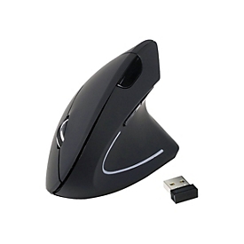 Equip 245110 - Vertikale Maus - ergonomisch - Für Rechtshänder - kabellos - 2.4 GHz - kabelloser Empfänger (USB)
