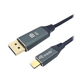 Equip - Adapterkabel - USB-C (M) zu DisplayPort (M) - Thunderbolt 3 / DisplayPort 1.4 - 3 m - unterstützt 4K 60 Hz (3840 x 2160), unterstützt 8K 60 Hz (7680 x 4320), unterstützt 2K 144 Hz (2560 x 1440), unterstützt 1080 Pixel 240 Hz (1920 x 1200)