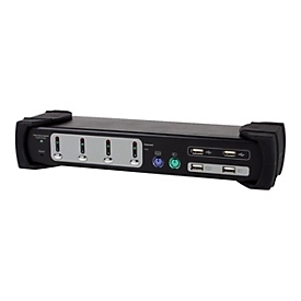Equip Dual Monitor 4-Port Kombo KVM Switch - KVM-/Audio-/USB-Switch - 4 Anschlüsse