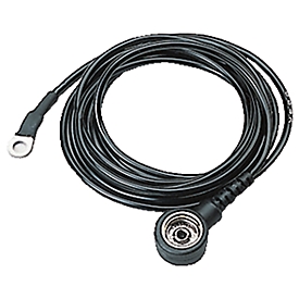 Erdungsleitung Bedrunka+Hirth, für ESD Tischbeläge & ESD Bodenmatten, 1 x 10 mm Druckknopf, 4 mm Öse, Länge 1,5 m, schwarz