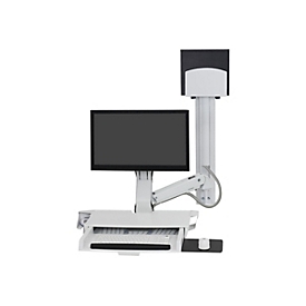 Ergotron Befestigungskit (CPU-Halter, Tastatur-Tablett, Monitorhalterung) - für LCD-Display / PC-Ausrüstung - mittlerer CPU-Halter - Aluminium, hochwertiger Kunststoff - weiß - Bildschirmgröße: bis zu 61 cm (bis zu 24 Zoll)