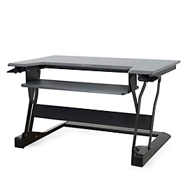 Ergotron sit-stand desk WorkFit-T, height adjustable, dimensions W 889 x D 584 mm, black
