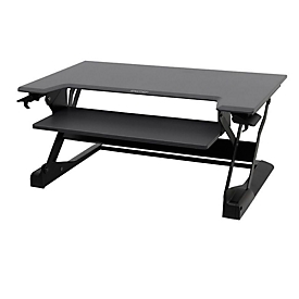 Ergotron Sitz-Steh-Schreibtisch WorkFit-TL, höheneinstellbar, Masse B 950 x T 640 mm, schwarz