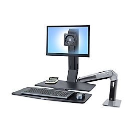 Ergotron zit-sta werkplek single monitor WorkFit-A Dual - zwart