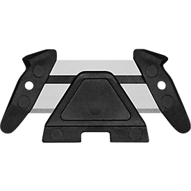 Ersatzklingen für Sicherheitsmesser WEDO®, B 13 x H 46 mm, silber-schwarz, 5 Stück