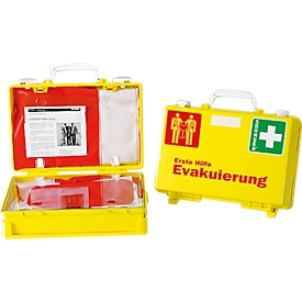 Erste Hilfe Koffer Evakuierung, mit 2 Rettungssitze, auffällige Farbkombination