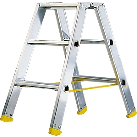 Escabeau double MEHRSI®, 3 marches, 4,5 kg