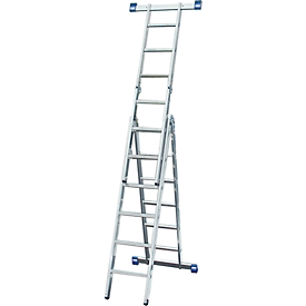 Escalera combinada articulada,  2 x 3 + 2 x 6 PELDAÑOS