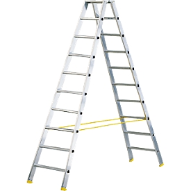 Escalera de tijera doble acceso MEHRSI®, 10 escalones, 15,5 kg