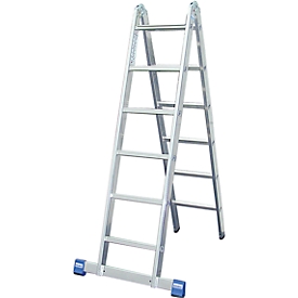 Escalera doble articulada, 2 x 6 peldaños