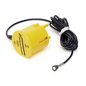 ESD Erdungsbaustein Bedrunka+Hirth, für die Personenerdung, 4 mm Öse ohne Widerstand, 2 m langes Kabel, gelb