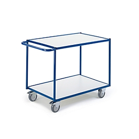 ESD-etagewagen met horizontale schuifbeugels, 2 etages, 790 x 490 mm
