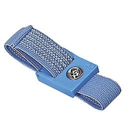 ESD Handgelenkband Bedrunka+Hirth, für die Personenerdung, 1 x 3 mm Druckknopf, elastisch & verstellbar, blau