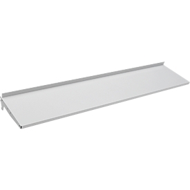 ESD-stalen legbord Treston M 1500, voor TED-werktafel, tot 50 kg, kantelbaar, B 1490 x D 300 mm, geëpoxeerd staal met poedercoating, lichtgrijs