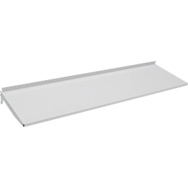 ESD-stalen legbord Treston M 1500, voor TED-werktafel, tot 50 kg, kantelbaar, B 1490 x D 400 mm, geëpoxeerd staal met poedercoating, lichtgrijs