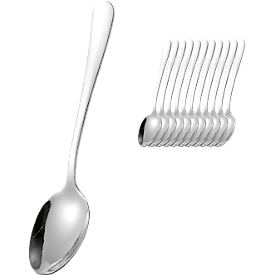 ESMEYER Cuillère à espresso SYLVIA en acier inoxydable 18/0, polie, env. 11,5 cm, 12 pièces en coffret économique