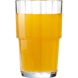 ESMEYER Norvege Longdrinkglas aus gehärtetem Glas, 6er Set, elegantes klares Design, robust, bruchsicher, täglicher Gebrauch