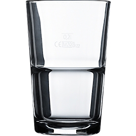 ESMEYER Stack up stapelbares Glas-Set, 6er Set, gehärtetes Glas, zeitloses Design – platzsparend, robust für jeden Einsatz