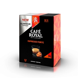 Espresso capsules Café Royal Espresso Forte, compatibel met het Nespresso® systeem, 100 % Arabica gebrande koffie, intensiteit 8/10, UTZ gecertificeerd, 36 stuks