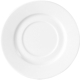 Espresso-Untertasse Caterado ISTA, rund, spülmaschinenfest, Ø 120 x H 12 mm, Porzellan, weiß, 6 Stück