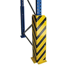 Esquina de protección contra impactos Schulte Lagertechnik para estanterías de paletas, H 800 mm, amarillo/negro