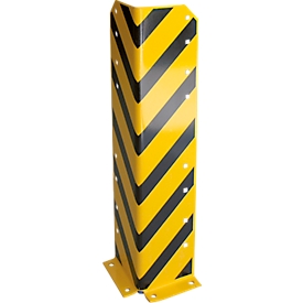 Esquina de protección contra impactos Schulte Lagertechnik para estanterías de paletas, H 800 mm, amarillo/negro