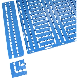 Esquina para el suelo, L 112 x A 112 x H 25 mm, azul