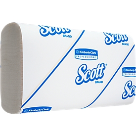 Essuie-mains Slimfold SCOTT®, 1 épaisseur, L 295 x l. 190 mm, blanc, 16 paquets de 110 feuillets