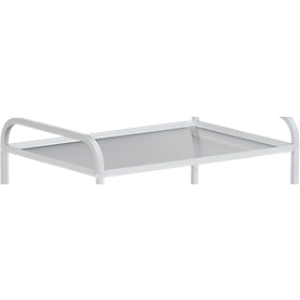 Estante adicional para carrito de servicio de 2 pisos, acero inoxidable, L 742 x An 487 mm