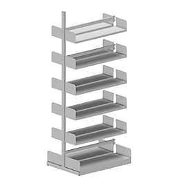 Estantería de cremallera Variabo, módulo adicional, doble lado, prof. estante 250 mm, 1000 x 2500 mm