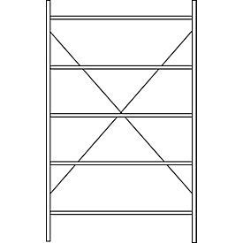 Estantería modular SSI Schäfer R3000, Estantería base, 5 estantes galvanizados, profundidad 300 mm, carga por estante 150 kg, An 1345/1315 x Al 1960 mm