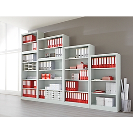 Estantería SCHÄFER Archivo Color, 2400 x 950 mm, 6 AA, juego de 2 armarios superiores