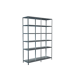 Estantería sin tornillos, H 2300 x W 1600 x D 500, galvanizada