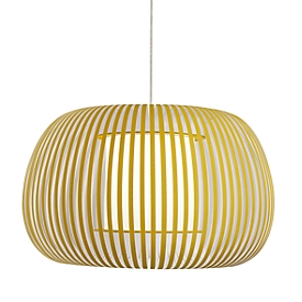 ESTENO plafondlamp, Ø 600 mm, geel, textiel/PVC, E27, meet by Paperflow