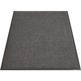 Esteras antipolvo Eazycare Aqua, de secado rápido, resistentes a los colores y a los rayos UV, 600 x 900 mm, olefina, gris