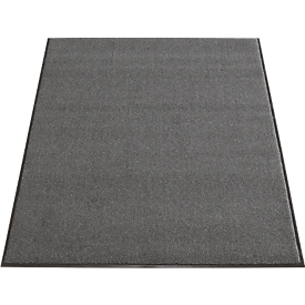 Esteras Eazycare Aqua que atrapan la suciedad, de secado rápido, resistentes a los colores y a los rayos UV, 900 x 1500 mm, olefina, gris