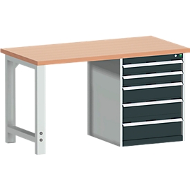 Établi W-1577/11-2.34, gris anthracite RAL 7016