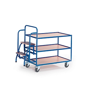 Etagenwagen mit Trittstufen, 3 Etagen