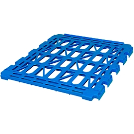 Etageplateaus, kunststof, voor 4-zijdige rolcontainer, blauw (RAL 5010)